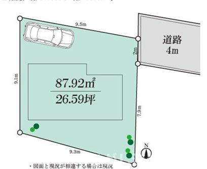 茅ヶ崎市菱沼1丁目　新築戸建の区画図|区画図