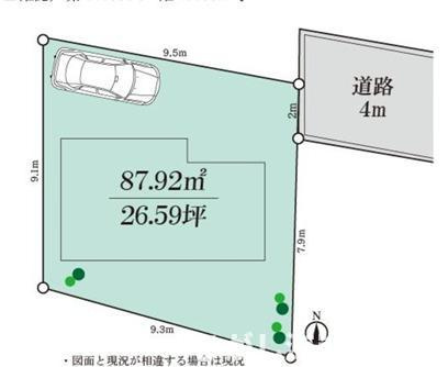 茅ヶ崎市菱沼1丁目　新築戸建の区画図|区画図