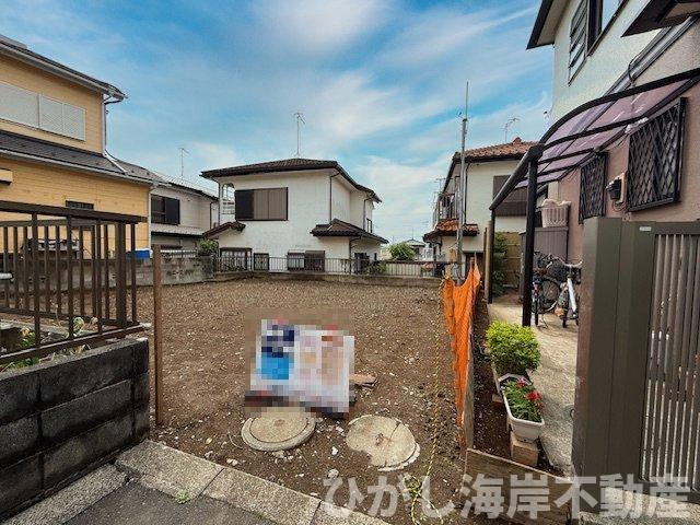 茅ヶ崎市菱沼1丁目　新築戸建の外観|4月24日撮影　建築前　現地外観