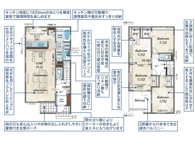 【間取り】 | blooming garden加須市花崎４丁目　新築住宅 | ≪1号棟≫