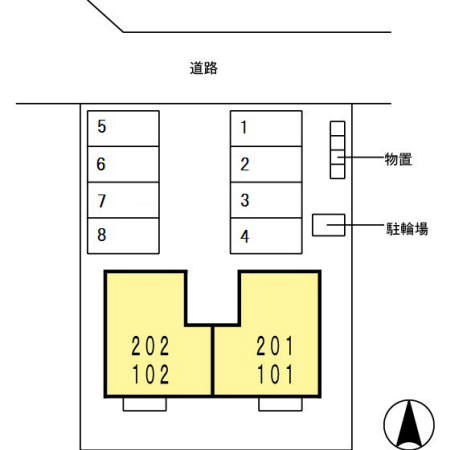 グランデ泉中央202の区画図