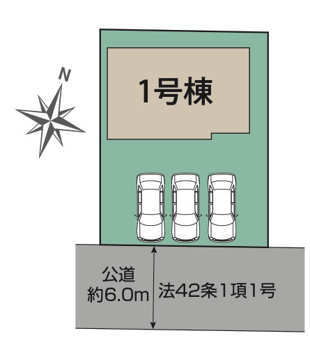 [新築住宅] 坂戸市鶴舞2丁目 5期 全1棟の区画図