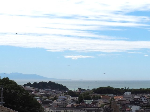 海見え！更地　開放感　二方道路の展望|海を臨む