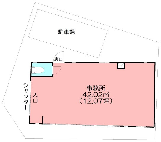 藤沢市湘南台５丁目の事務所の間取り