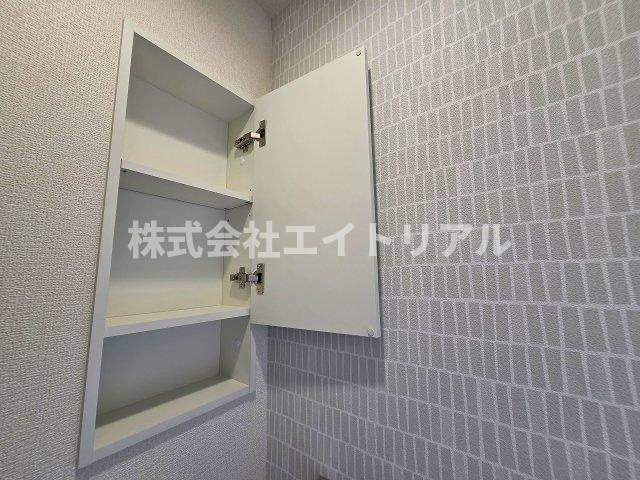 可児市大森台　新築戸建　全1棟の収納|2階　トイレ収納