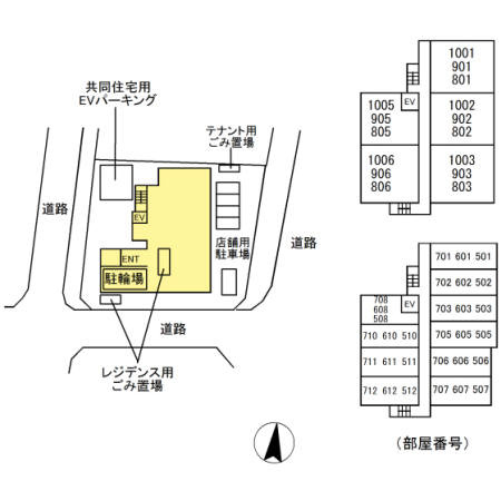 Ｌ'ＥＮＶＯＬ　ＭＥＩＥＫＩの区画図