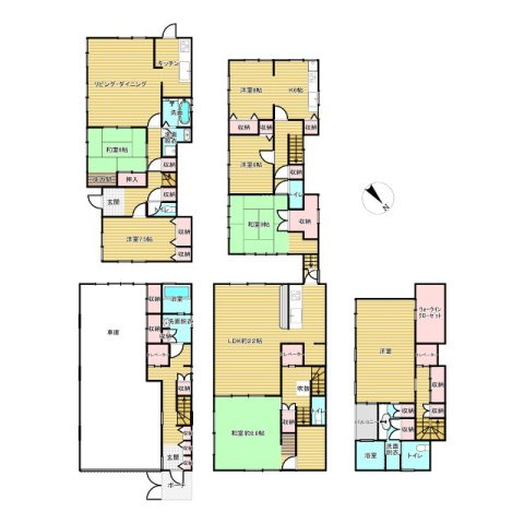 【７LLDDKK】柏市花野井中古戸建の間取り