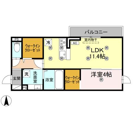 【間取り】 | クランツ古川西 B棟