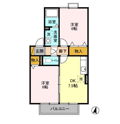 フレシールＢの間取り