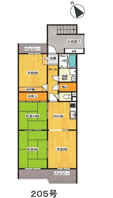 【中古マンション】グリーンハイツ鶴ヶ島の間取り
