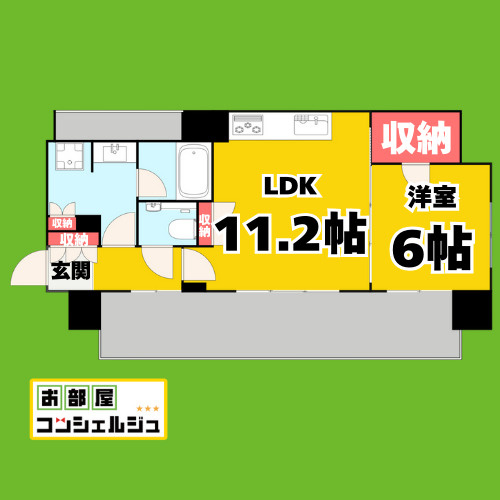 プラウドタワー名古屋伏見の間取り