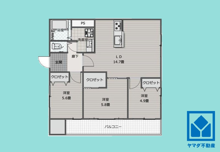 グレデンス甲東園の間取り