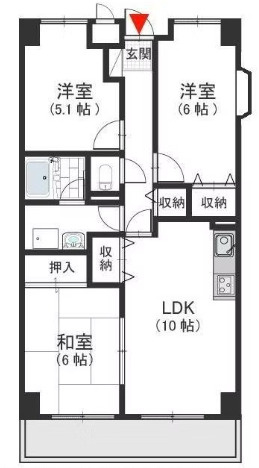 グリーンアベニュー壱番館の間取り