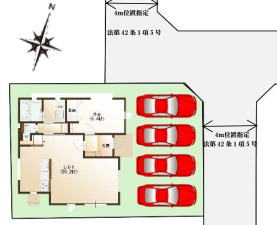 栄町新築戸建の区画図