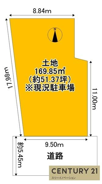 大正区三軒家西2丁目土地の土地図