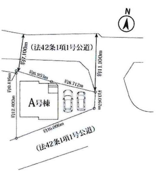 豊田市寺部町3丁目　全1棟・A号棟の区画図|1号棟です。