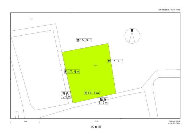 揖保郡太子町矢田部　売地の区画図