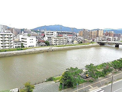 ライオンズマンション段原河畔公園のその他|北東側バルコニーからの眺望　※2021年5月撮影