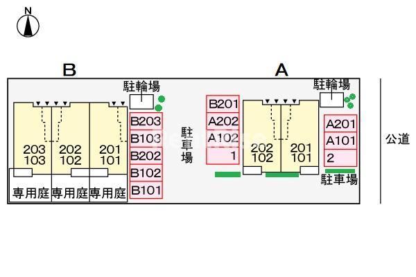 ユーベル　Ｂの駐車場|駐車場