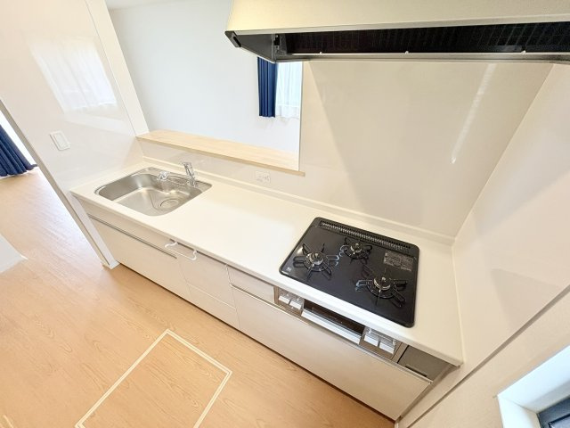 売中古戸建　中央区小豆餅二丁目のキッチン|新しい物件なので使用感も少なく、綺麗な状態です。