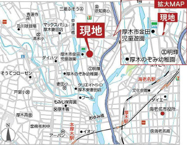 厚木市第2金田の地図