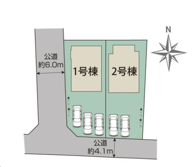 【区画図】 | 熊谷市赤城町1丁目　ブルーミングガーデン　新築戸建　全2棟　2号棟