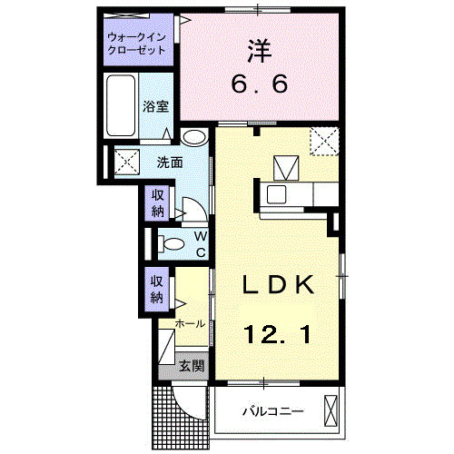 アドレ　Ｂの間取り