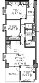 参宮橋ペアシティの間取り