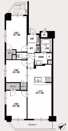 藤和シティコープ中野沼袋の間取り