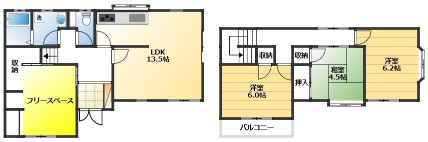 太子町佐用岡　中古戸建の間取り