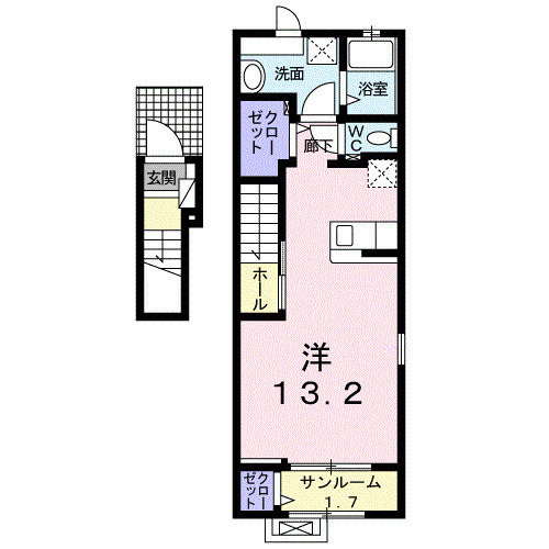【間取り】 | クラール東村　Ｆ