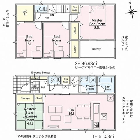 小山市城北3丁目　第11　2号棟の間取り
