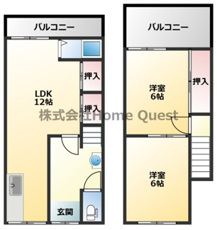 【間取り】 | 下小阪5丁目貸家