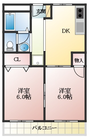 【間取り】 | アクセス久野喜台マンション