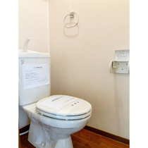 落ち着いた色調のトイレです