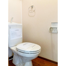 落ち着いた色調のトイレです