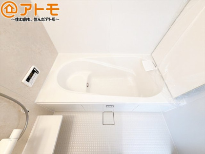 【浴室】 | 清水区横砂中町4期　新築戸建　1号棟 | ボタンひとつで湯張りのできるオートバスは、追い炊きも給湯温度の変更も楽々♪