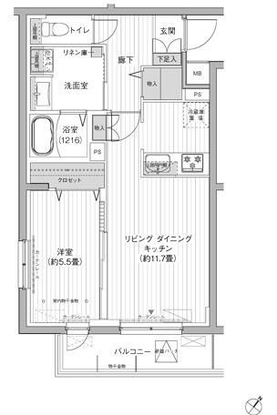 クラルテラセ新宿富久の間取り