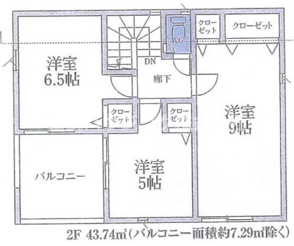 【仲介手数料無料】所沢市山口第６３全４棟２号棟　所沢市の新築なら西武ハウジングの間取り