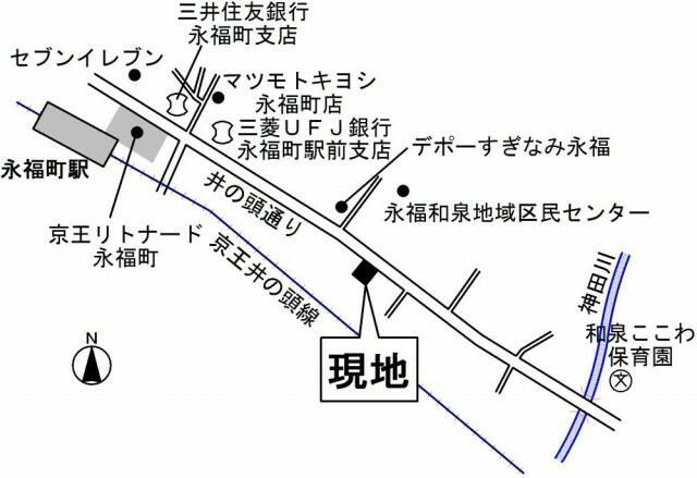 キューブ永福町の地図| 