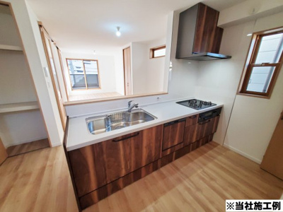 【完成予想図】 | 寺戸町三ノ坪　新築一戸建 | ※同型モデルによる施工例です