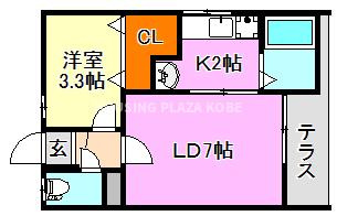 メゾンド須磨Ｂ棟の間取り