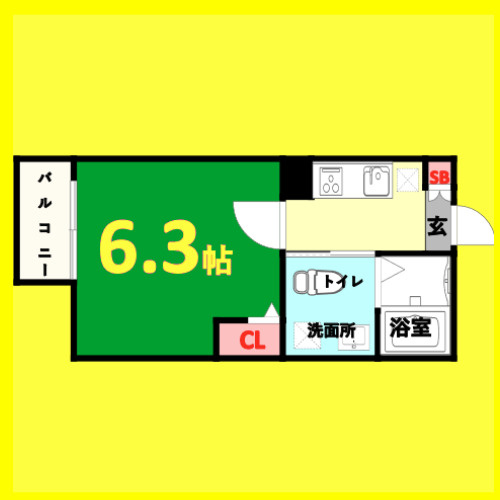 T.A矢田東　名古屋市賃貸　仲介手数料無料の間取り