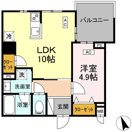 ヴィラ トルチュ東刈谷　　刈谷市の賃貸ならクラスホーム刈谷店の間取り