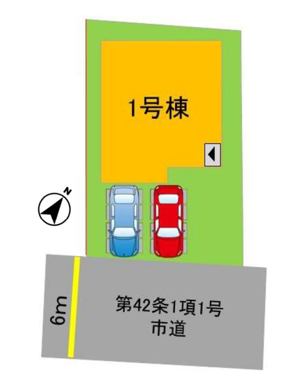 【区画図】 | 福岡市南区大池2丁目1期　1号棟（全1棟）【仲介手数料無料・0円】 | 区画図です。1号棟