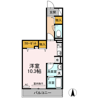 【間取り】 | 夢りんどうⅠ | 1Room