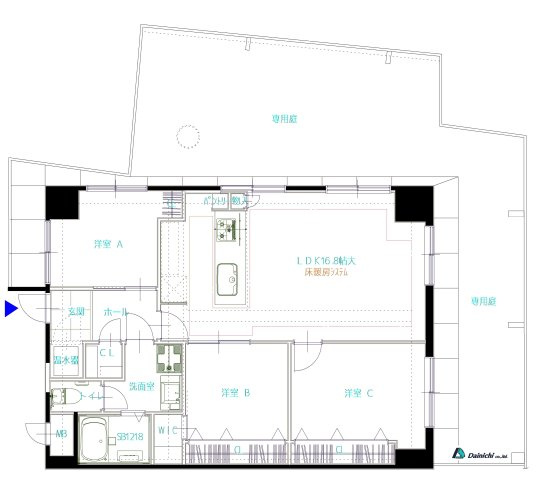 【間取り】 | ライオンズマンション大濠第２☆仲介手数料無料☆