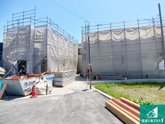 姫路市広畑区蒲田　第13期　新築一戸建ての外観|周辺は落ち着いた街並みの住宅地！子育てがしやすい住環境です！まだ未完成ですが、現地でしかわからない事もございます。是非一度ご覧ください。