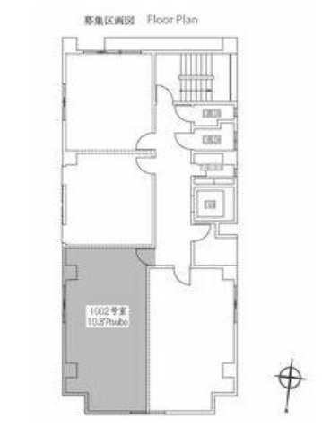 大阪市北区東天満１丁目の事務所の間取り