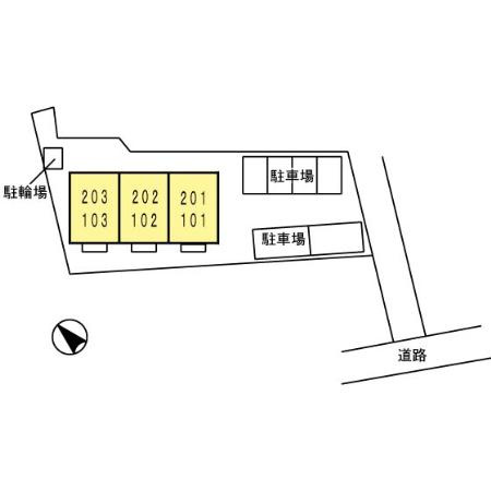Ｋ・ブロッサムⅡの区画図